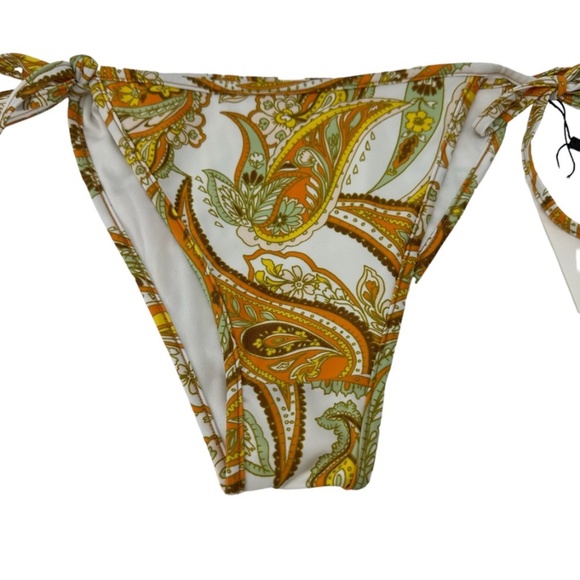 Faithfull The Brand Hazel Bikini Bottoms Juniper Paisley Print Size US 8 Large - Picture 3 of 9
